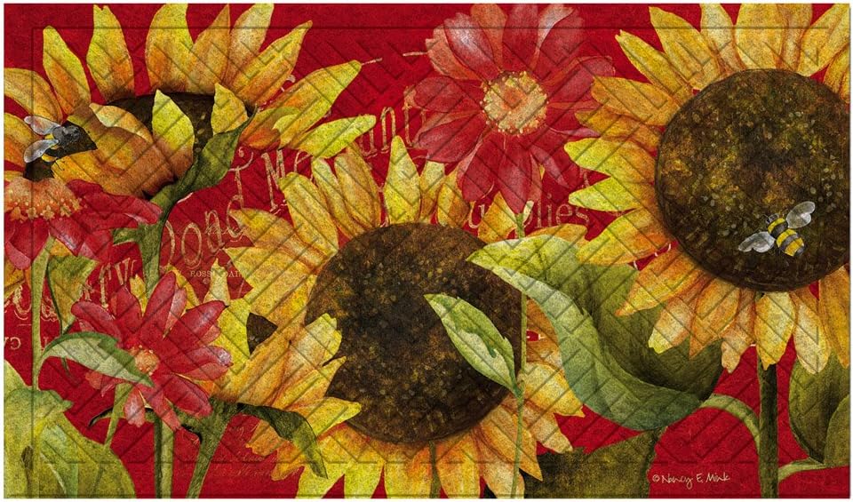 & Garden Embossed Door Mat, Multicolor