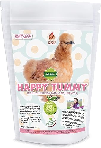 Pampered Chicken Mama Happy Tummy - Hierbas anidadoras para pollos de mascotas (5 onzas)  Suministros de alimentación para pollos de patio trasero