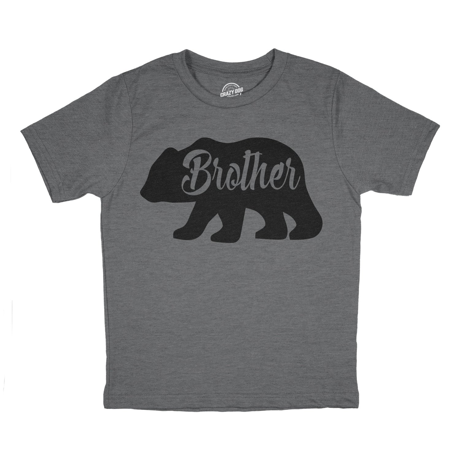 Toddler Brother Bear T Shirt Cute Funny Matching Family Tee for Boy Cool Tee Funny Kids Shirts Cool Brother Apparel Childrens Graphic Tees Dark Grey 4T
