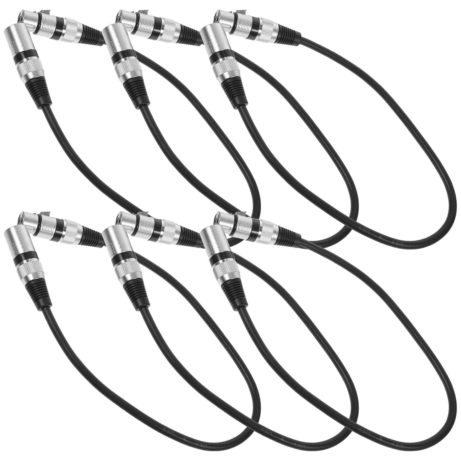 Toddmomy Cavo Xlr per Microfono 3 Pin Maschio a Femmina in Rame senza Ossigeno 0,5m 6 Pezzi per Sistemi Audio Ktv Riduce Rumore Connessione Stabile