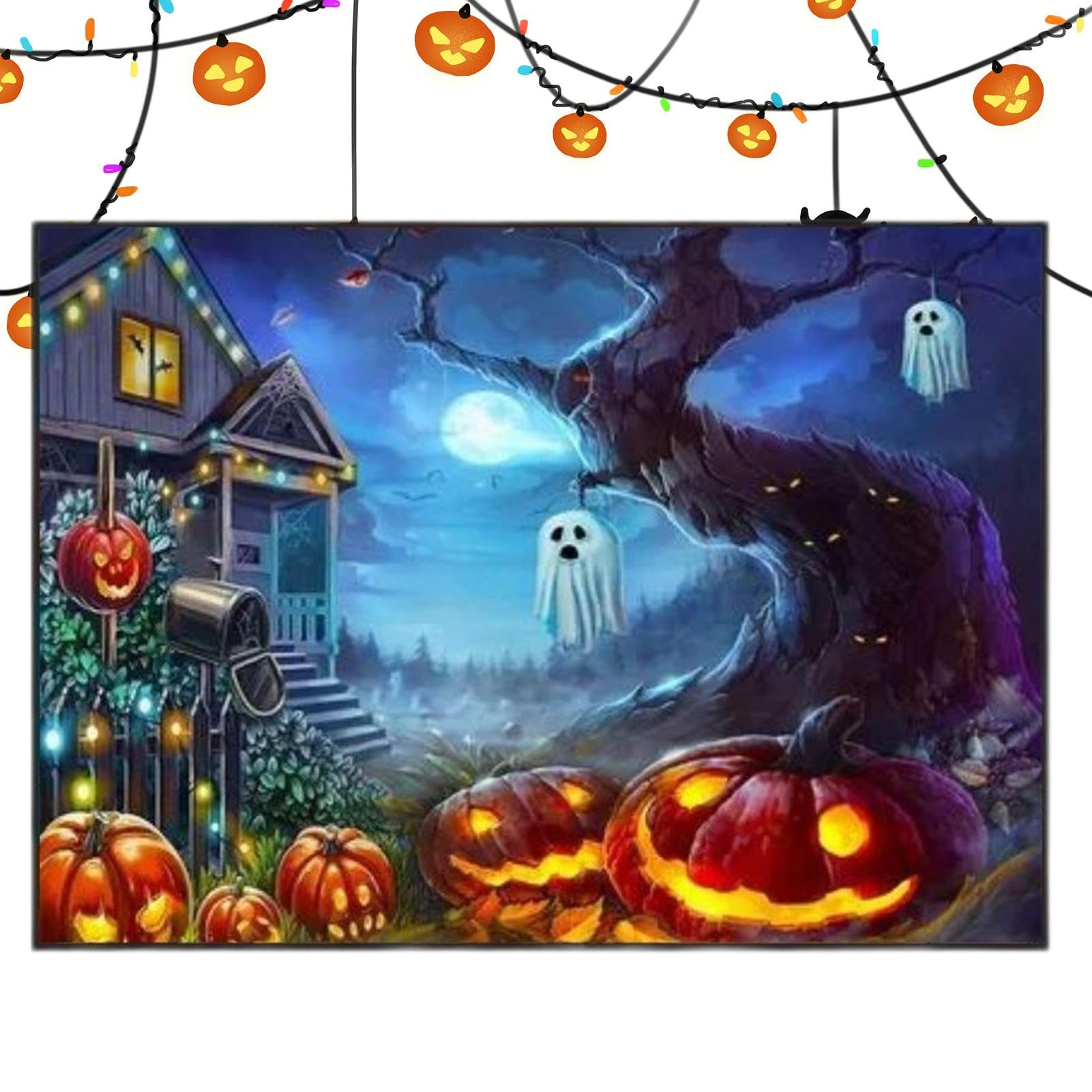 Amazon.co.jp: ハロウィン風景 5D 絵画キット、風景 5D 絵画キット