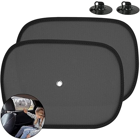 Dwafil Sonnenblende Auto Baby 2er-Set - Sonnenschutz Für Seitenfenster Mit Saugnäpfen