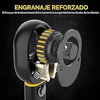 Vista 3 de LEXIVON - Llave dinamométrica de clic de 1/2 pulgada, 10~150 pies-libra/13.6~203.5 Nm (LX-183)