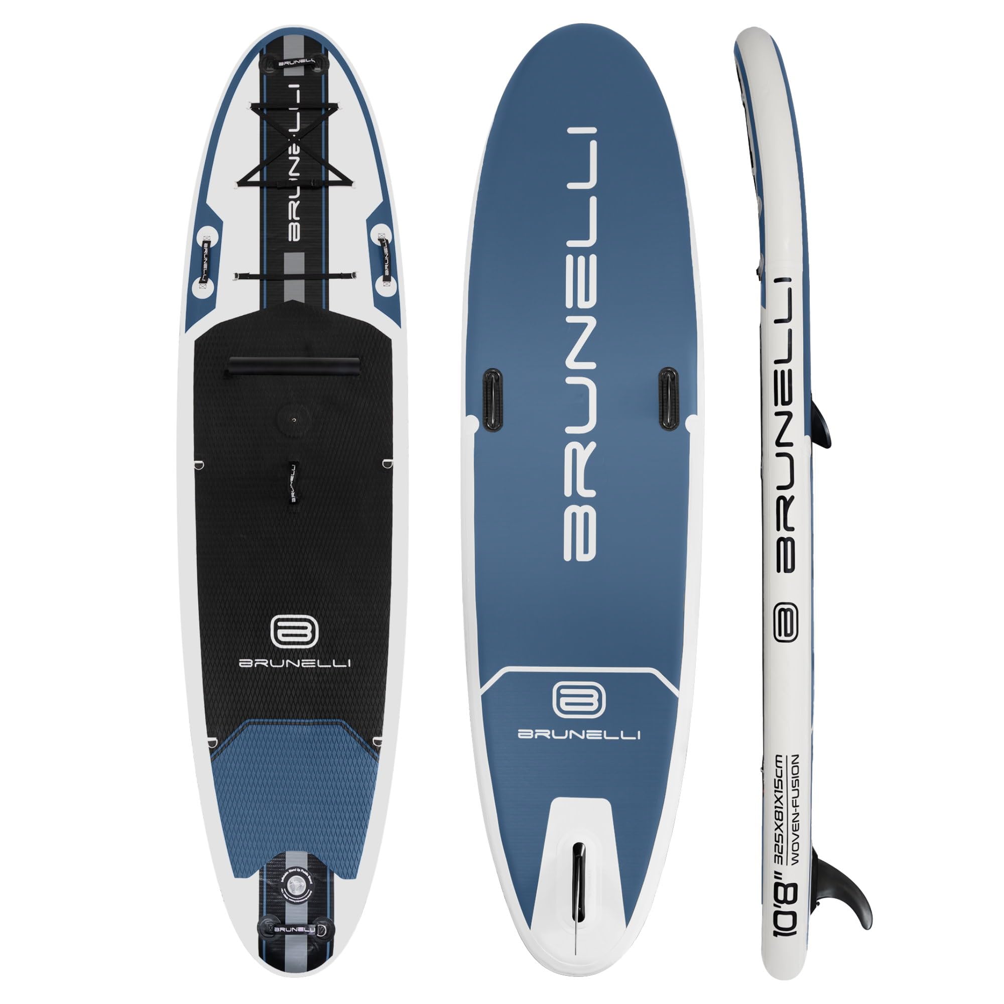 BRUNELLI 10.8 Windsurf Woven Double Layer iSUP Board inflable Stand Up Paddle iRIG L Surf Sail White Set
