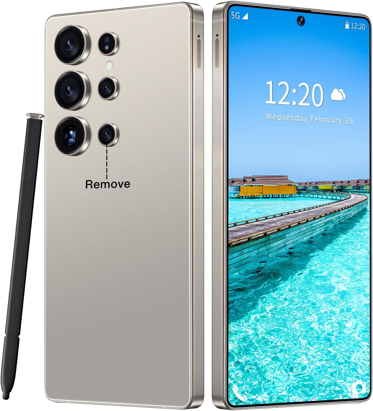 I25 Ultra 5G Unlocked Smartphone,12GB+512GB Fully Cell Phone for Android 14, 6.99″ Unlocked Cell Phone, 7000mAh, 68MP+108MP Dual Camera/Dual SIM/Fingerprint Lock/Face (Grey)