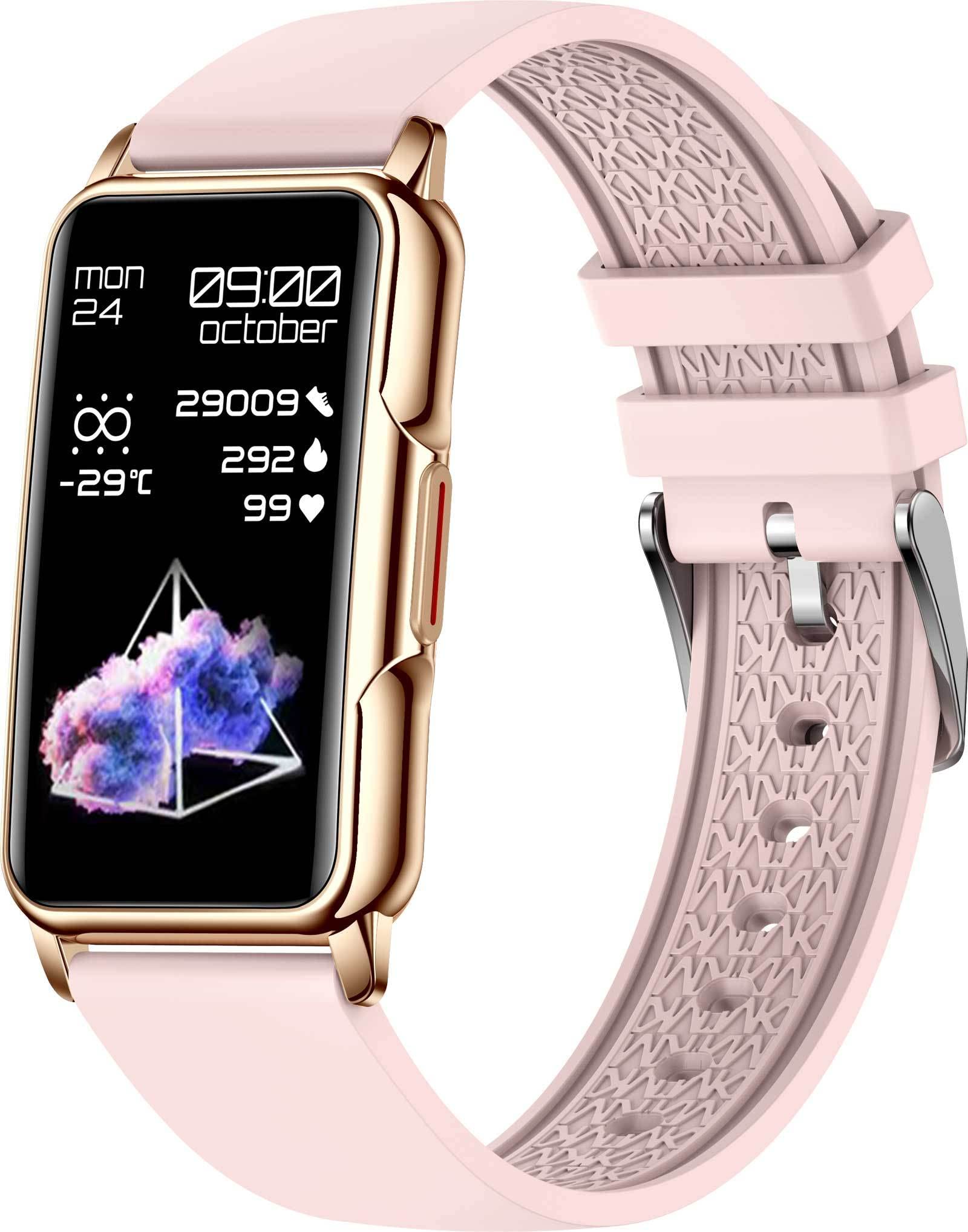 Black Fitness Tracker Smart Bracelet for Men and Women Ladies Smart Watch with Pedometer Sleep Message Notification 1.47" Full Touch Screen for Android and iOS Phones