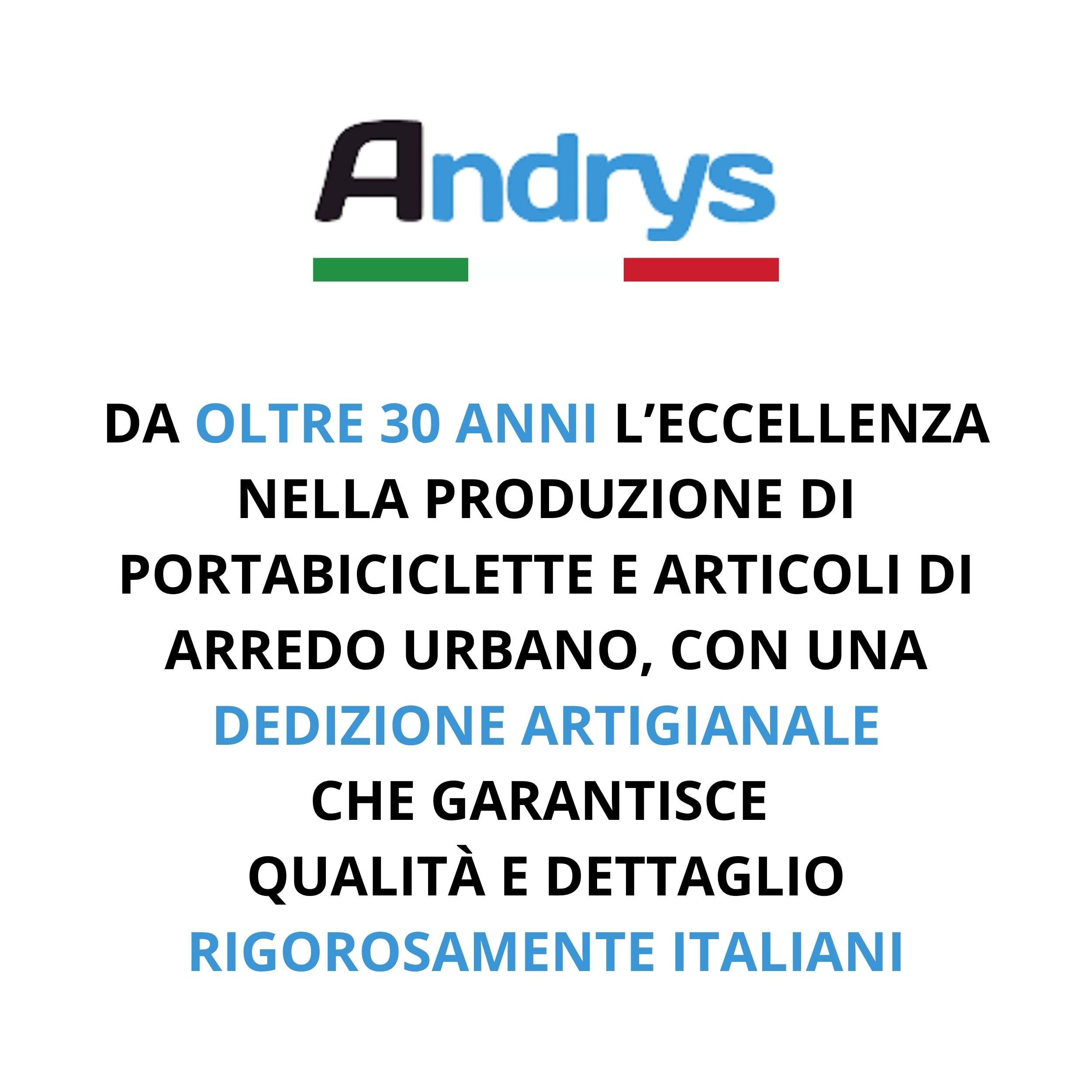 ANDRYS Rastrelliera Biciclette 3 Posti con Tappi in PVC - Porta Bici da Terra per Interni ed Esterni - Posteggio Alto e Basso - Acciaio Zincato a Freddo (Tropical Oro)