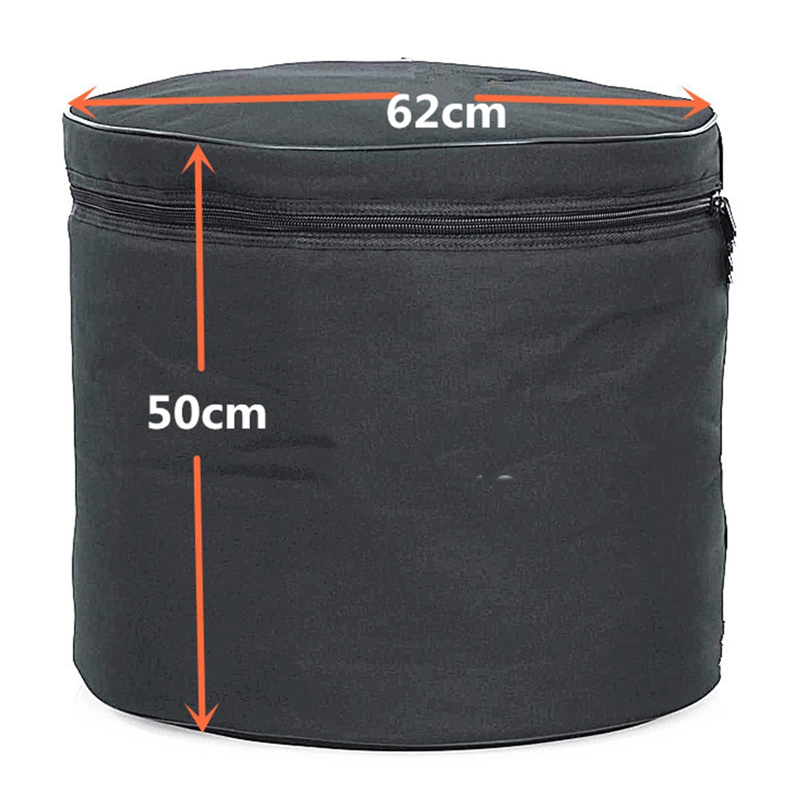 Custodia Portatile per Grancassa con Cerniera E Maniglia per Il Trasporto, 62 Cm X 50 Cm