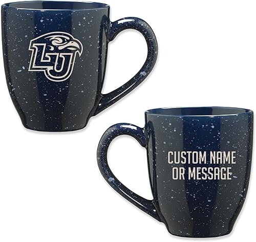 Miniatura 55 de Rico Industries NCAA UCLA Bruins Royal Blue - Taza de café de cerámica moteada grabada con láser de 16 onzas