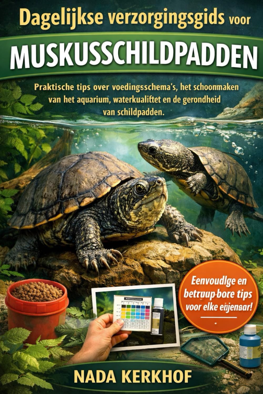 Dagelijkse verzorgingsgids voor muskusschildpadden: Praktische tips over voedingsschema's, het schoonmaken van het aquarium, waterkwaliteit en de gezondheid van schildpadden.