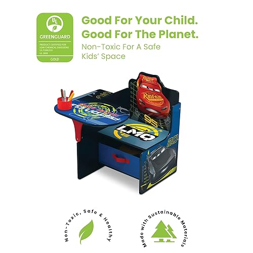 Miniatura 7 de Delta Children Escritorio con silla con compartimento de almacenamiento, escritorio de princesa de Disney y silla con compartimento de