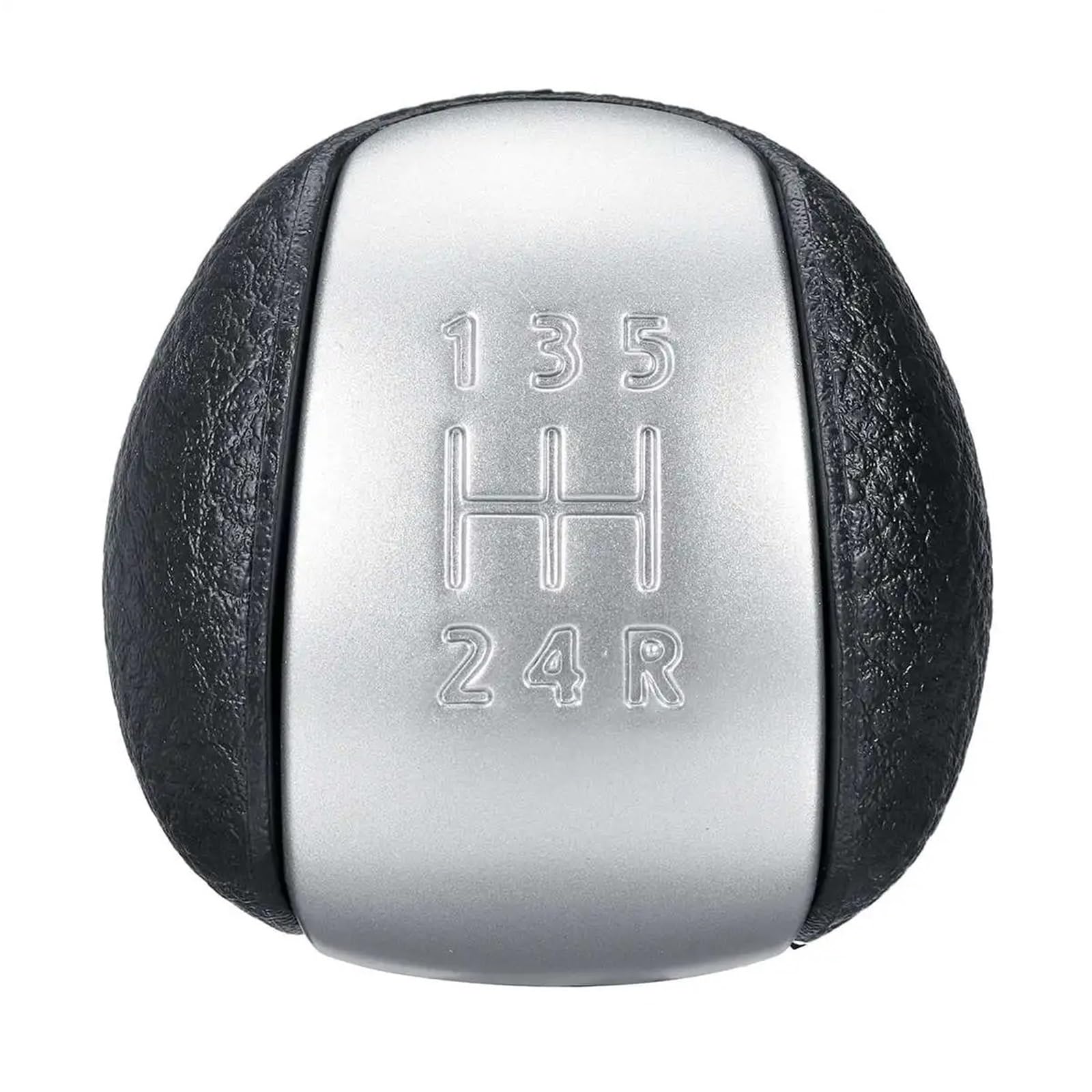 Pomo De Cambio Para Nissan Qashqai J10 (2006-2013) – 5 Velocidades, Piel Sintética Y Acabado Negro Plateado