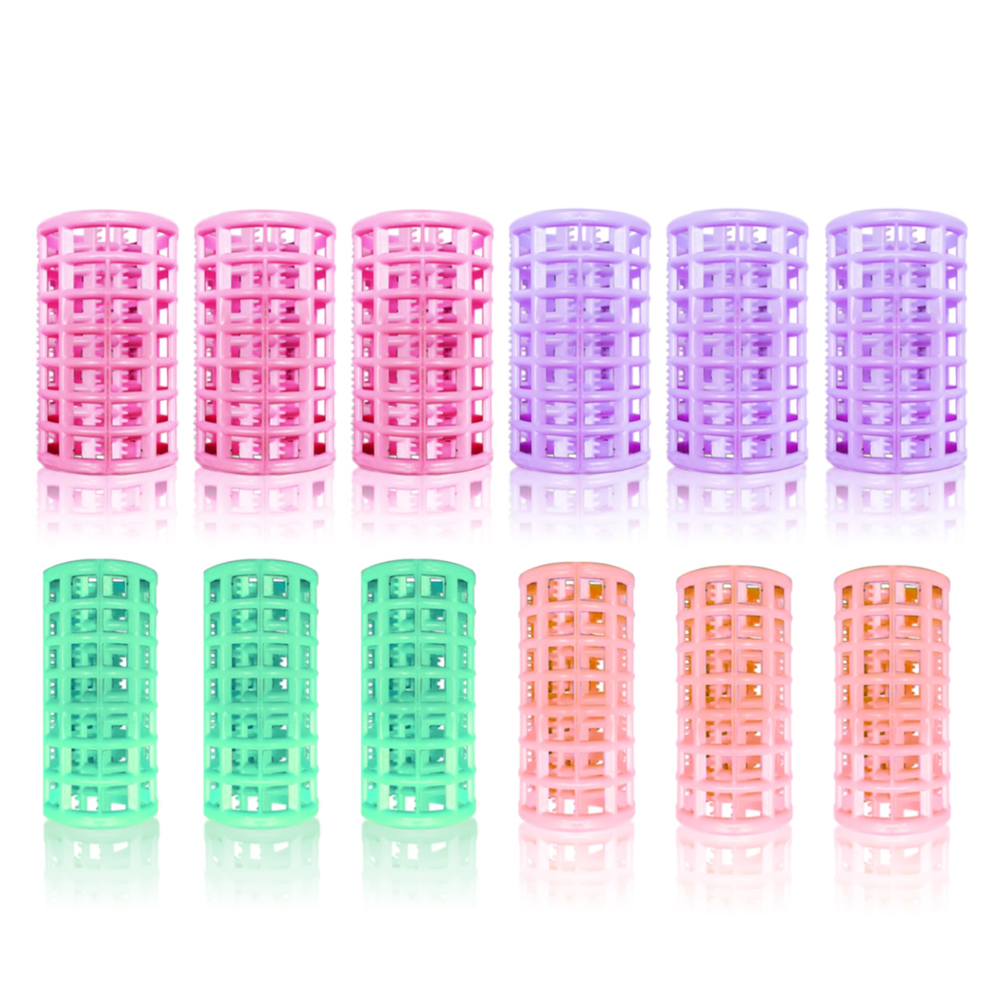 Sanas Hair Rollers Plastic 20 Pcs Snap On Random Colour Curlers for Hairdressing Styling for Girls & Women No Heat Wave Hair Curlers Snap On Rollers Self Grip Rollers Curlers for DIY 20 Pcs (Plastic)