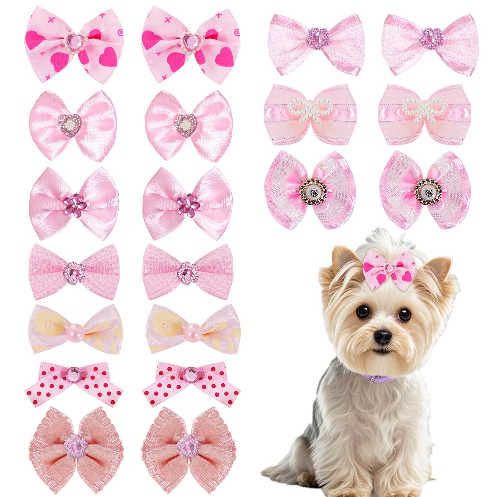 Pistha 20 PCS Cute Dog Hair Bows - apparel and accessories | Mubboo
