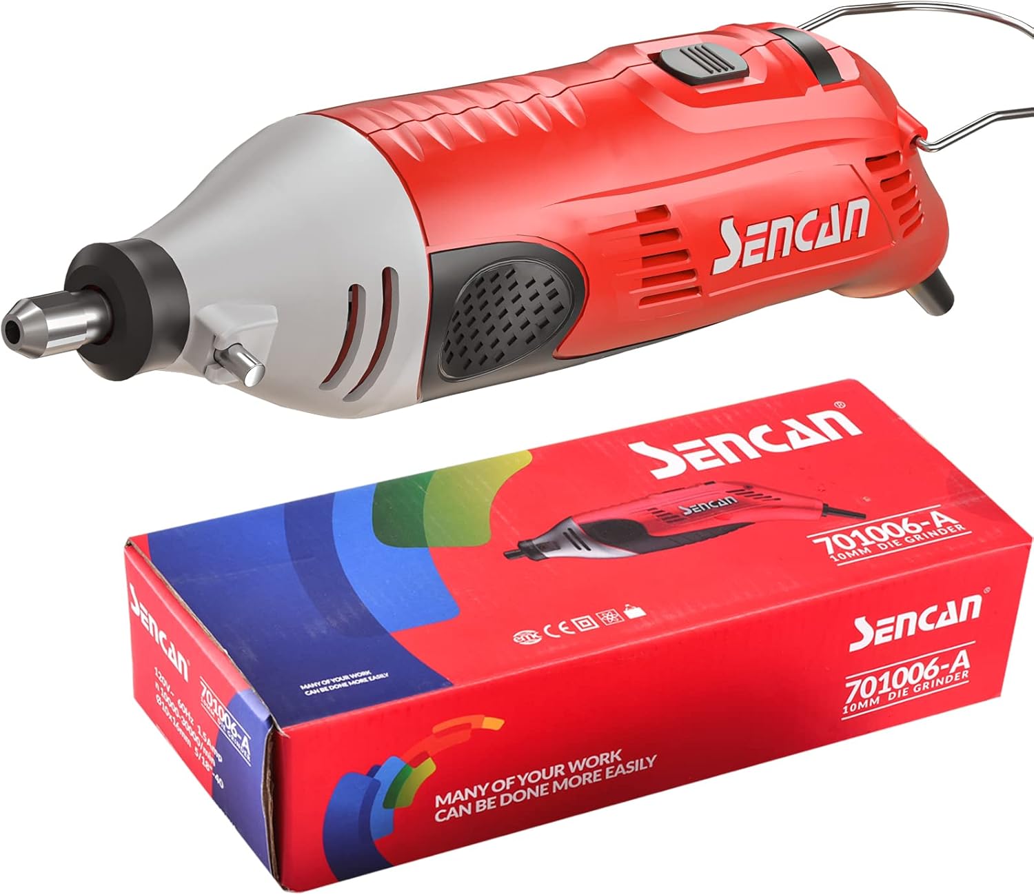 SENCAN Electric Rotary Tool,6 Variable Speed Adjustment Power Rotary Tool,Grinder, Sander