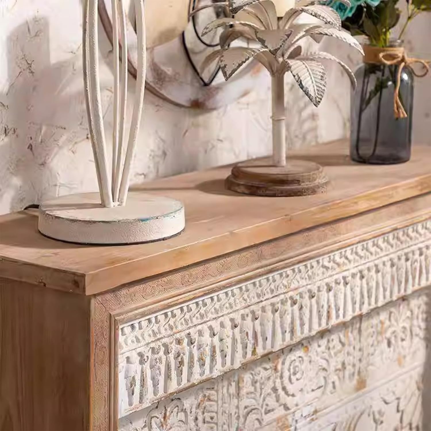 Mantels Surround Vintage White Wooden Fireplace Mantel Shelf Distressed Farmhouse Surround Home Decor