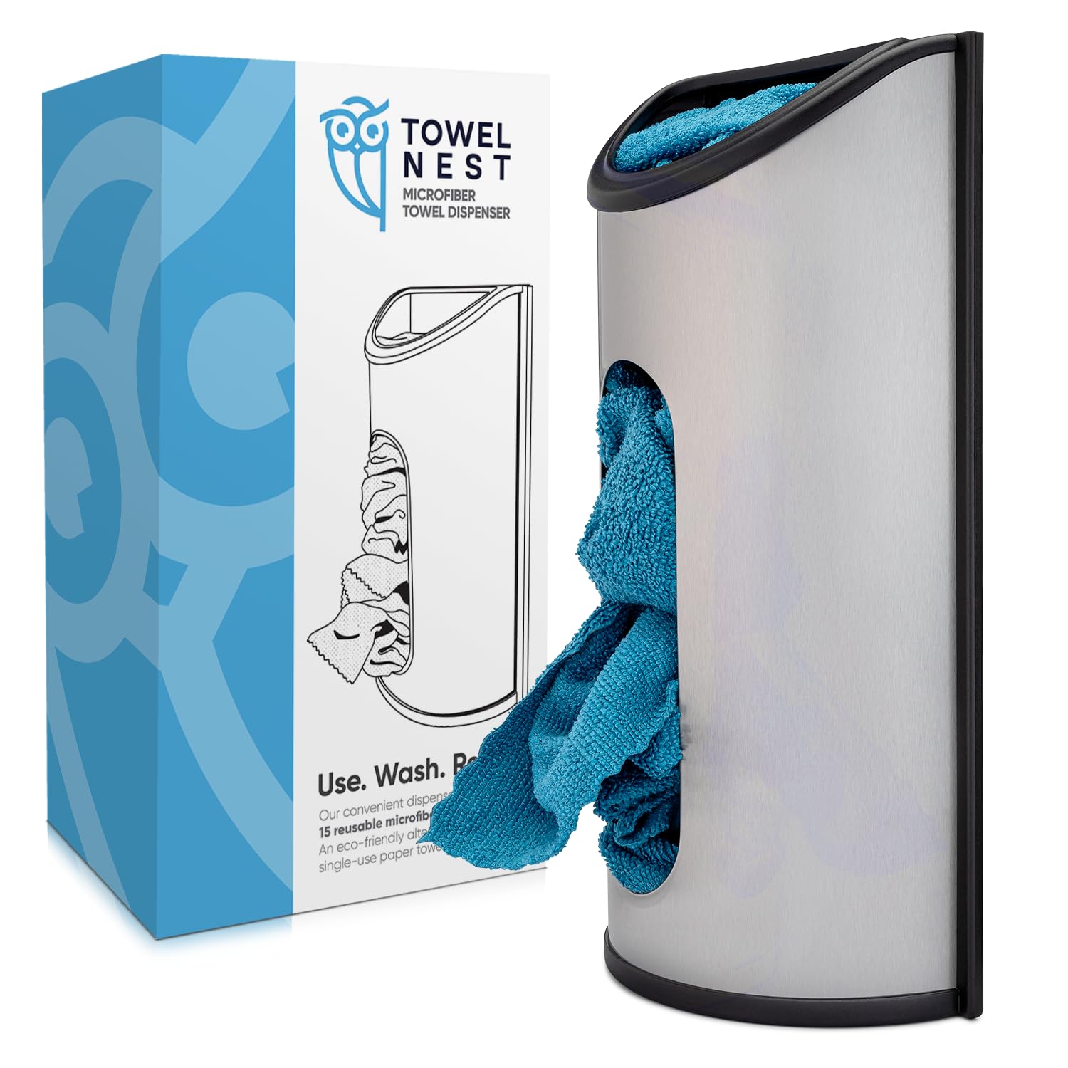 Amazon.com: TowelNest Microfiber Cloth Dispenser | 15 Reusable
