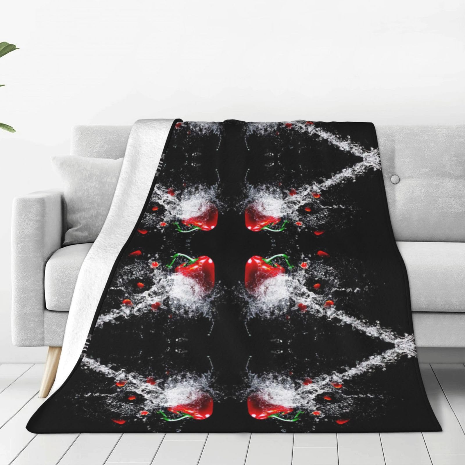 Couverture micro-polaire ultra douce Paprika plaid canapé salon