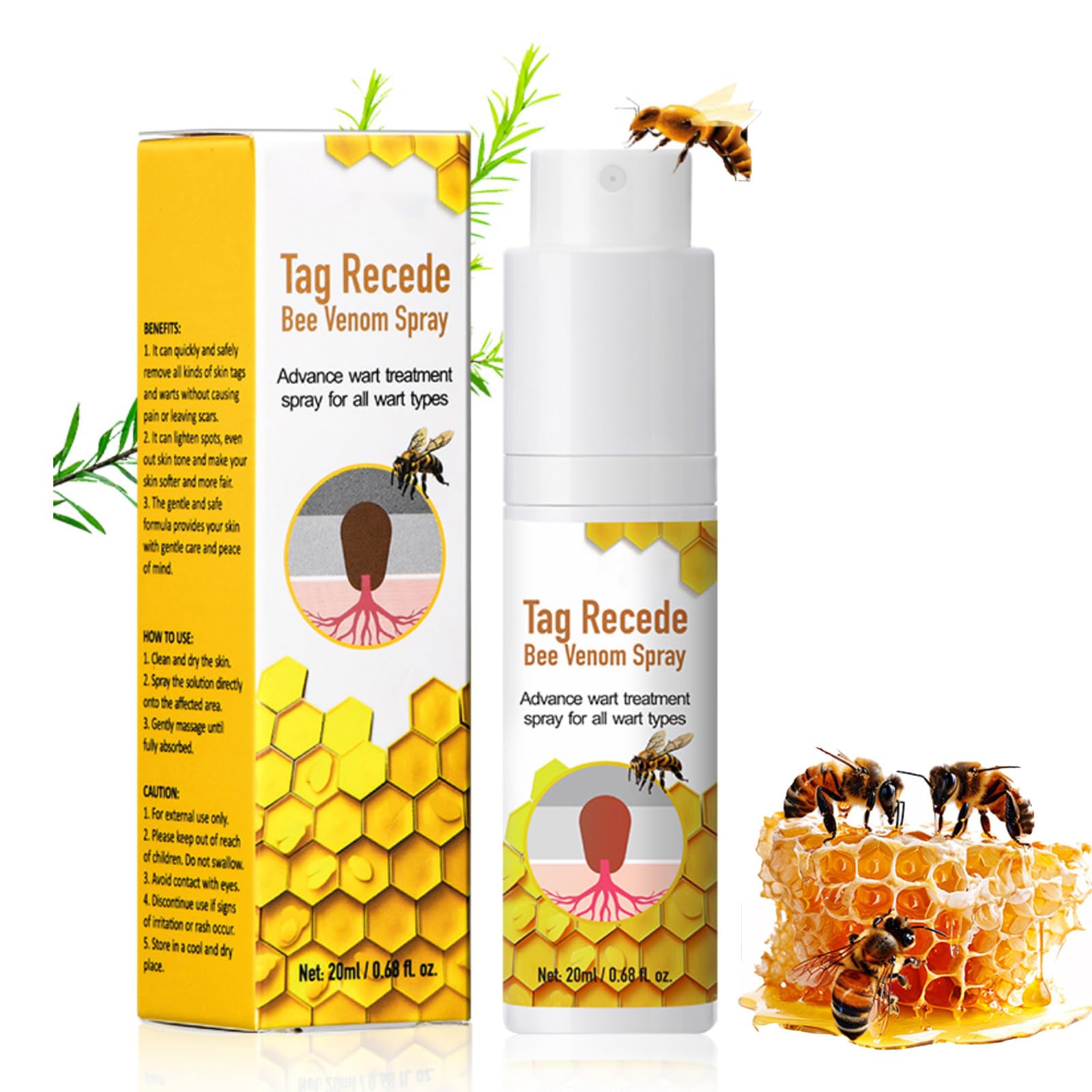 Bee VenomTag Remover, Tag Recede Bee Venom for All Skin Types