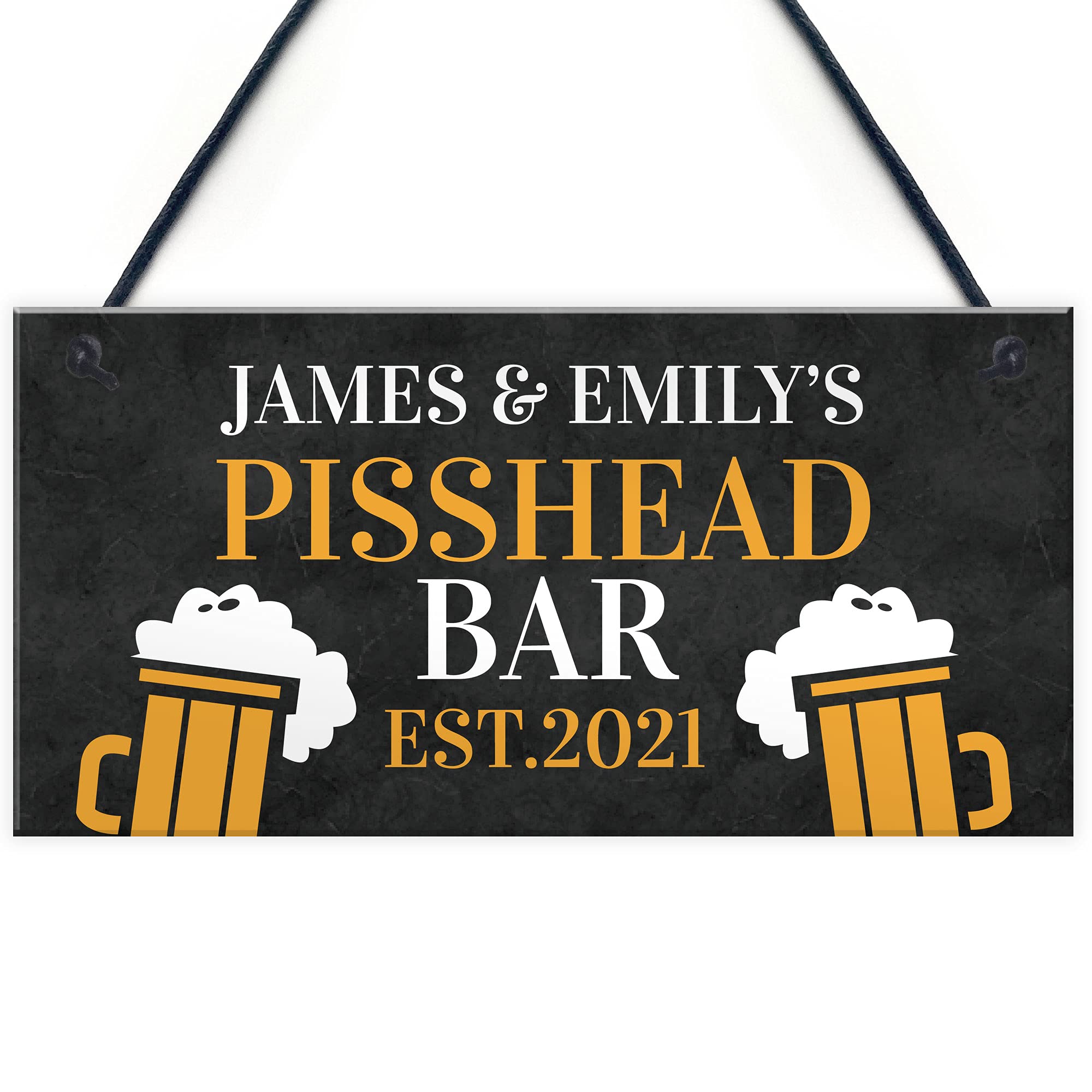 Funny Rude Home Bar Sign Personalised Bar Pub Sign Man Cave Plaque Alcohol Gift