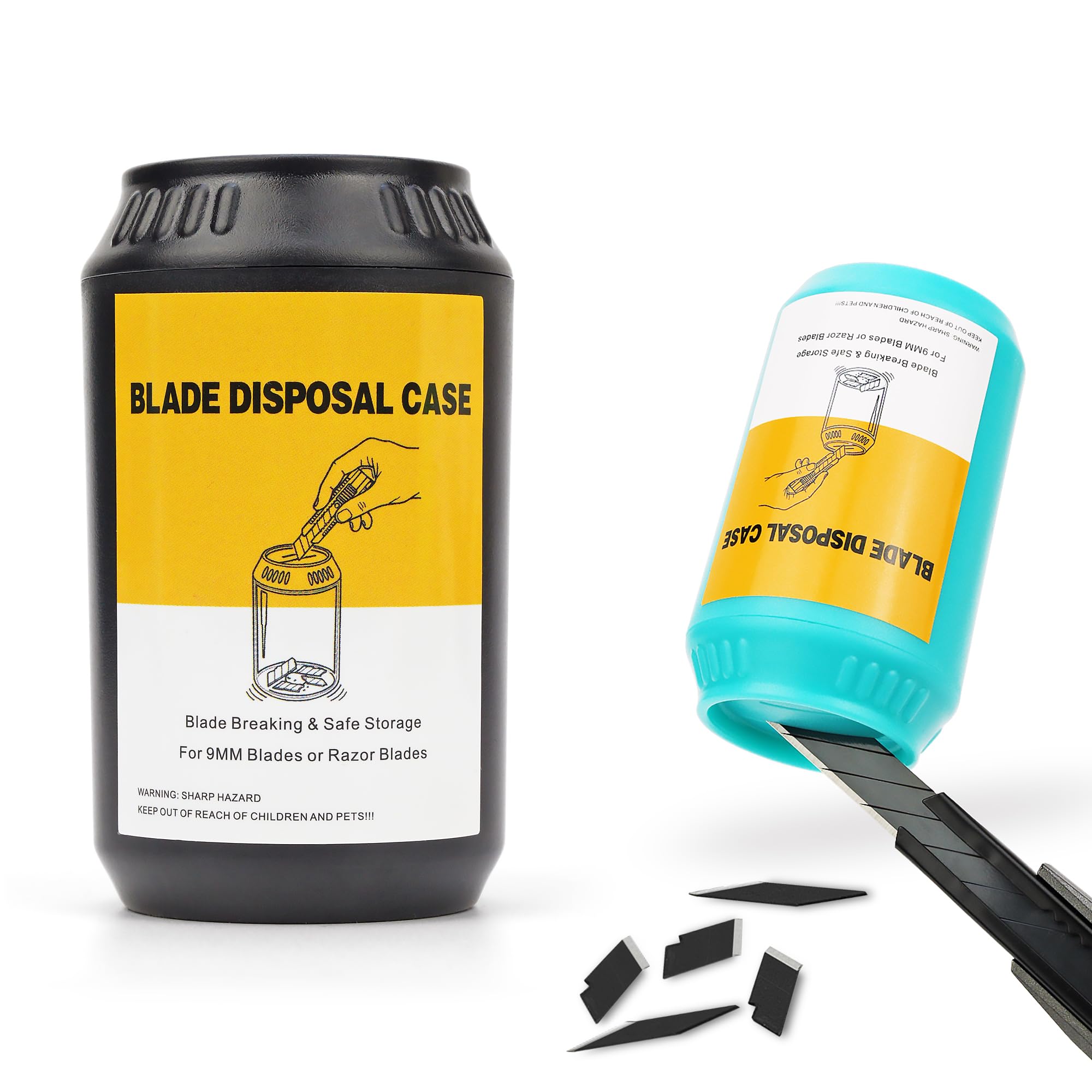 Étui à lame magnétique et Snapper pour couteau à clipser de 9 mm, poubelle réutilisable pour lames de rasoir de sécurité, organisateur de rangement sécurisé pour travaux manuels, bricolage et atelier