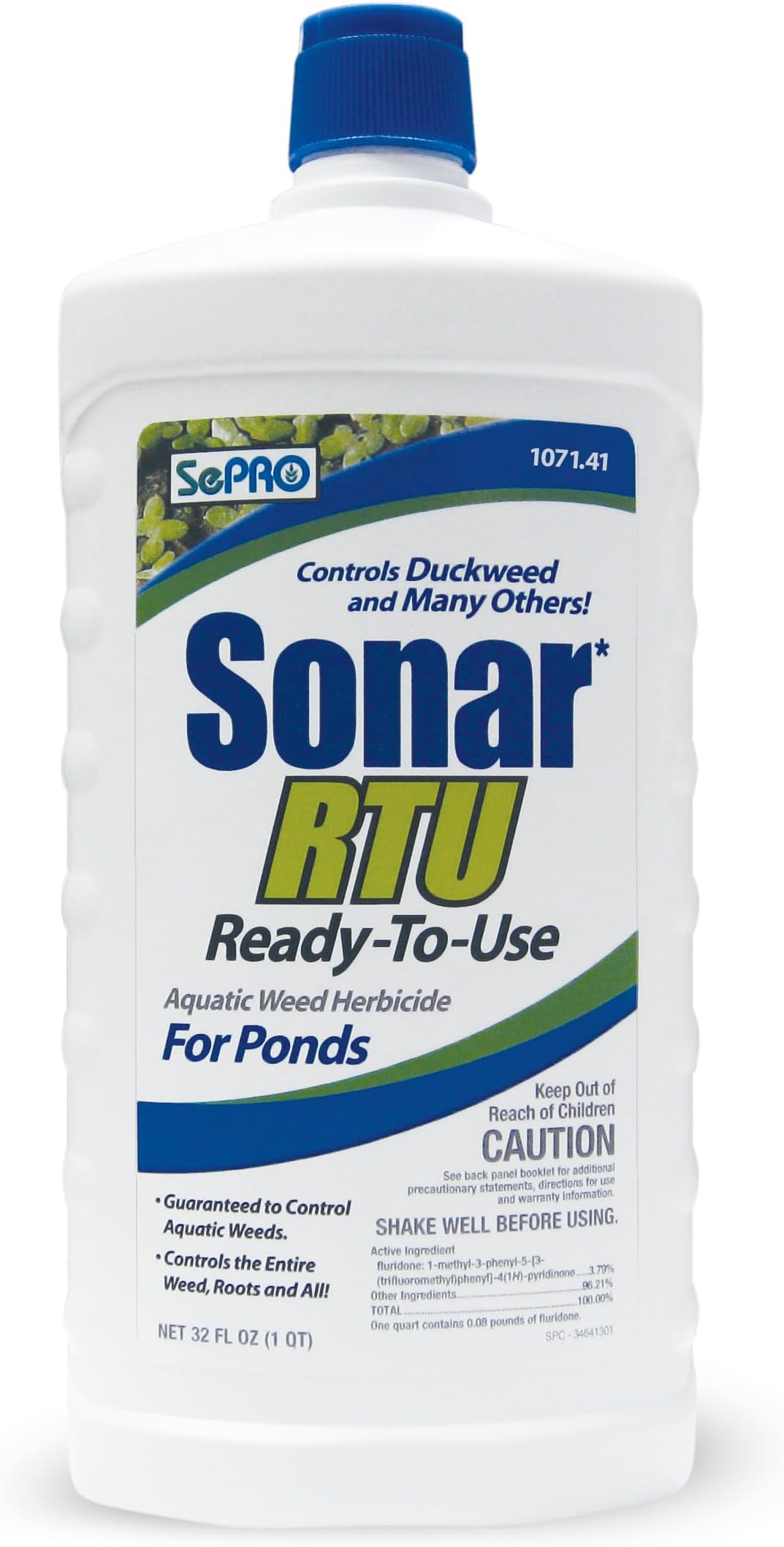 Sonar RTU (Ready-to-Use) Aquatic Herbicide - 1 Quart Systemic Herbicide for Duckweed, Hydrilla and Most Difficult Aquatic Weeds, No Equipment Needed, Simply Pour in for Season Long Control