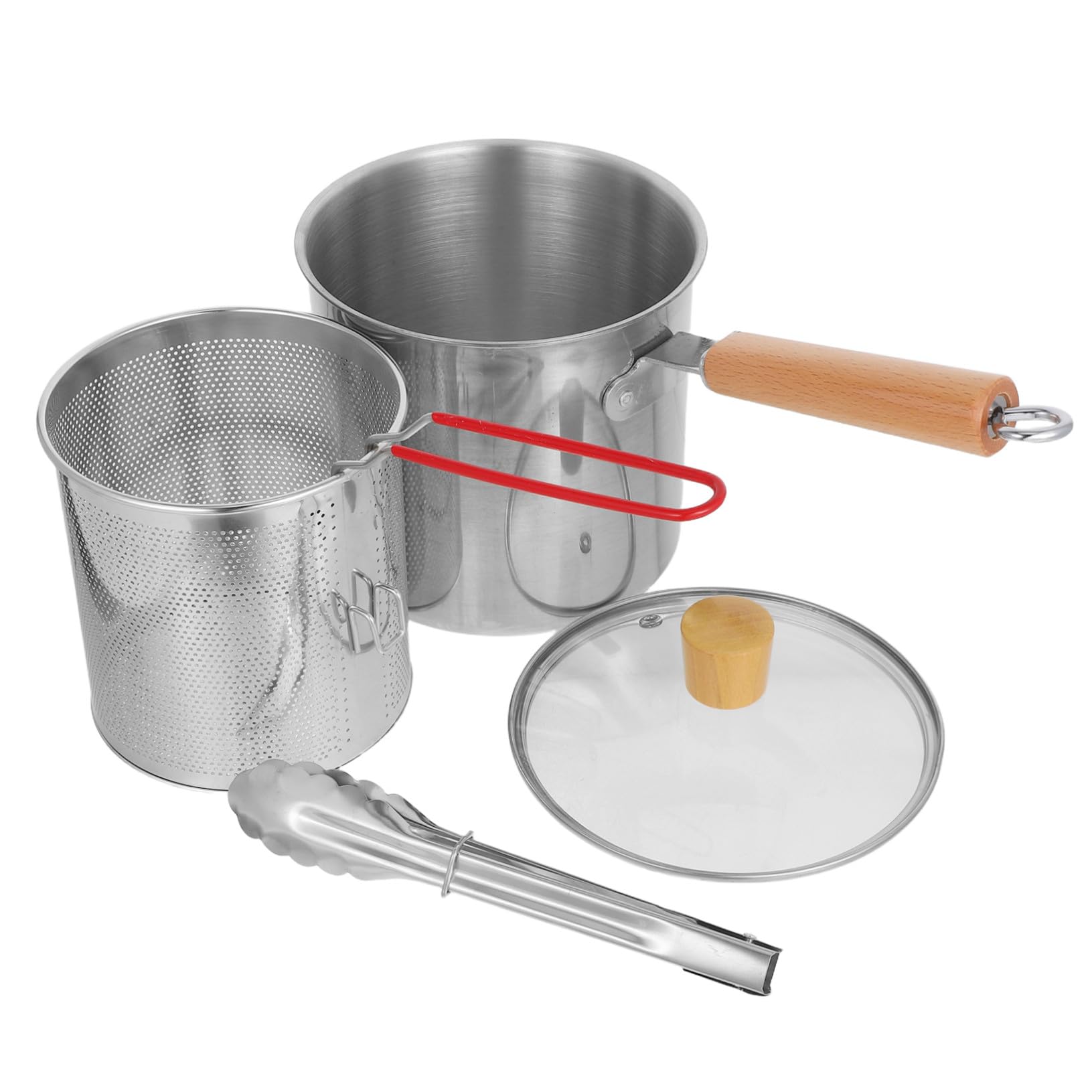 Friteuse en acier inoxydable profonde pour frire sans éclaboussures à la maison