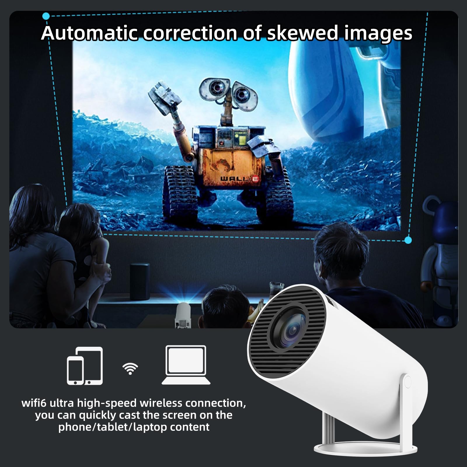 HORLAT Beaer 4K Heikino Unterstützt, 25000 Luen, Native 1080P WiFi