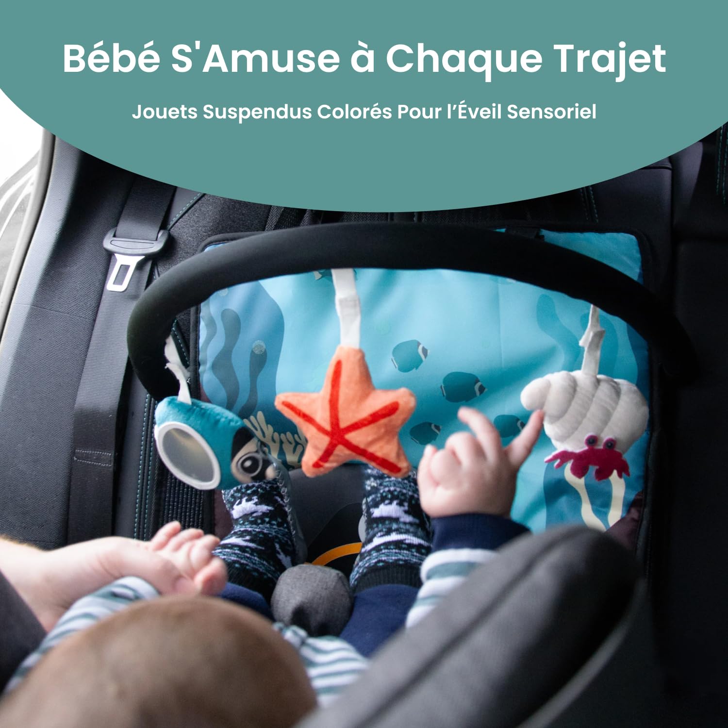 Arche d'Éveil Bébé pour Voiture, 0-6 Mois