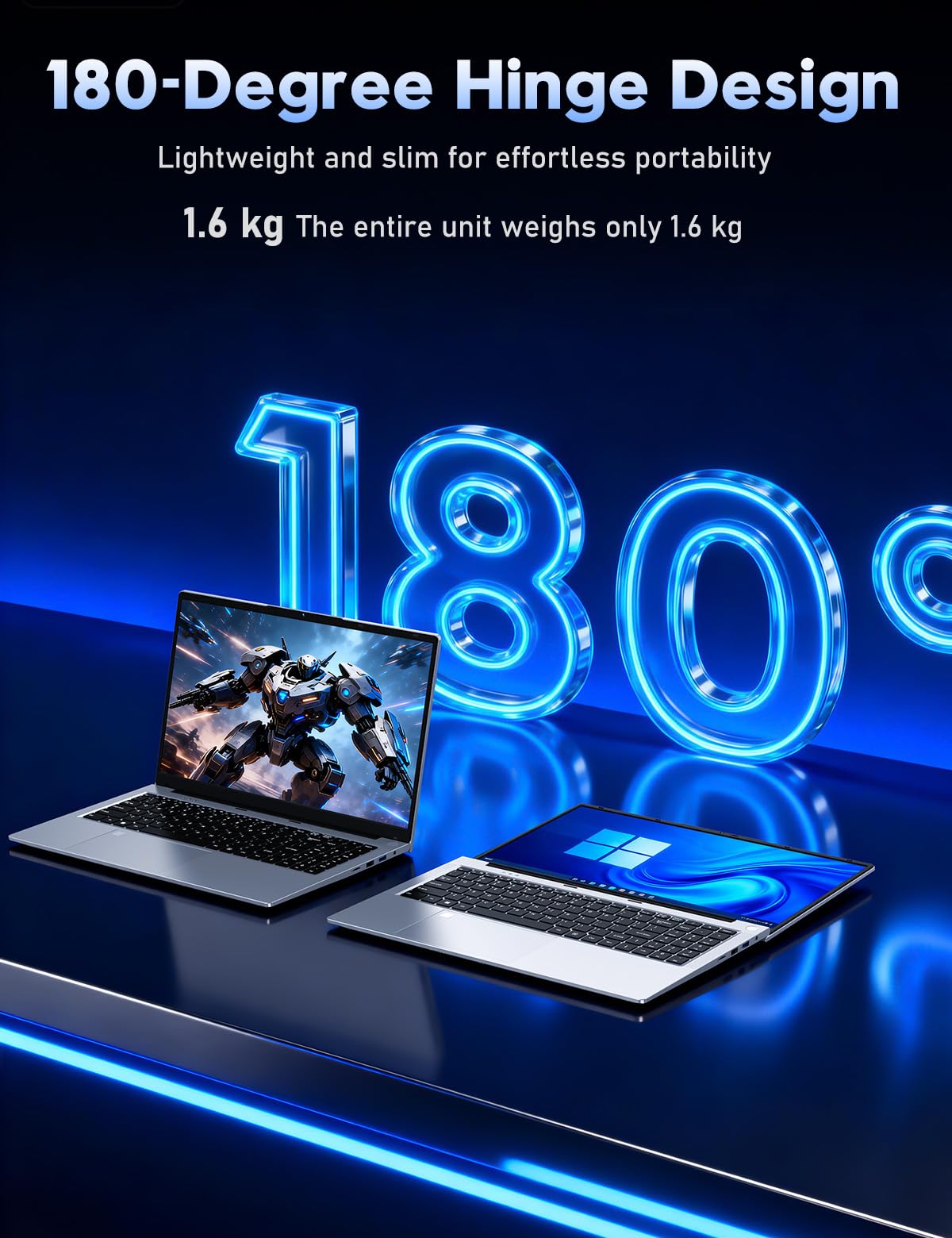 FUNYET Ordenador Portátil,2026 Nuevo PC Portátil de 15,6 Pulgadas,32GB RAM+1TB SSD,Laptop R7-6800H,FHD 1920 * 1080,5000mAh Batería, Teclado retroiluminado,Lector de Huellas Dactilares