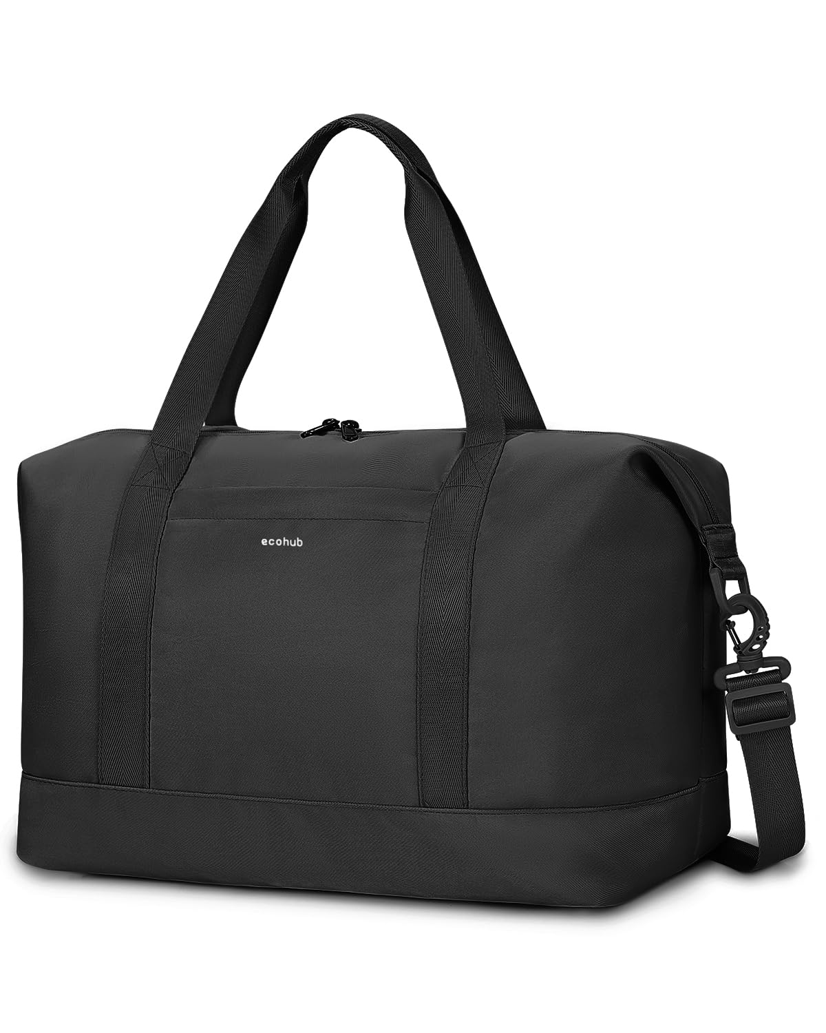 ECOHUB Sac de Voyage 40x30x20 Ryanair, Pliable Bagage Cabine, Léger Sac à Main, Weekend avec Pochette Humide Amovible pour Homme Femme, Sac Cabine Avion Imperméable Bagage a Main 20L (Noir)
