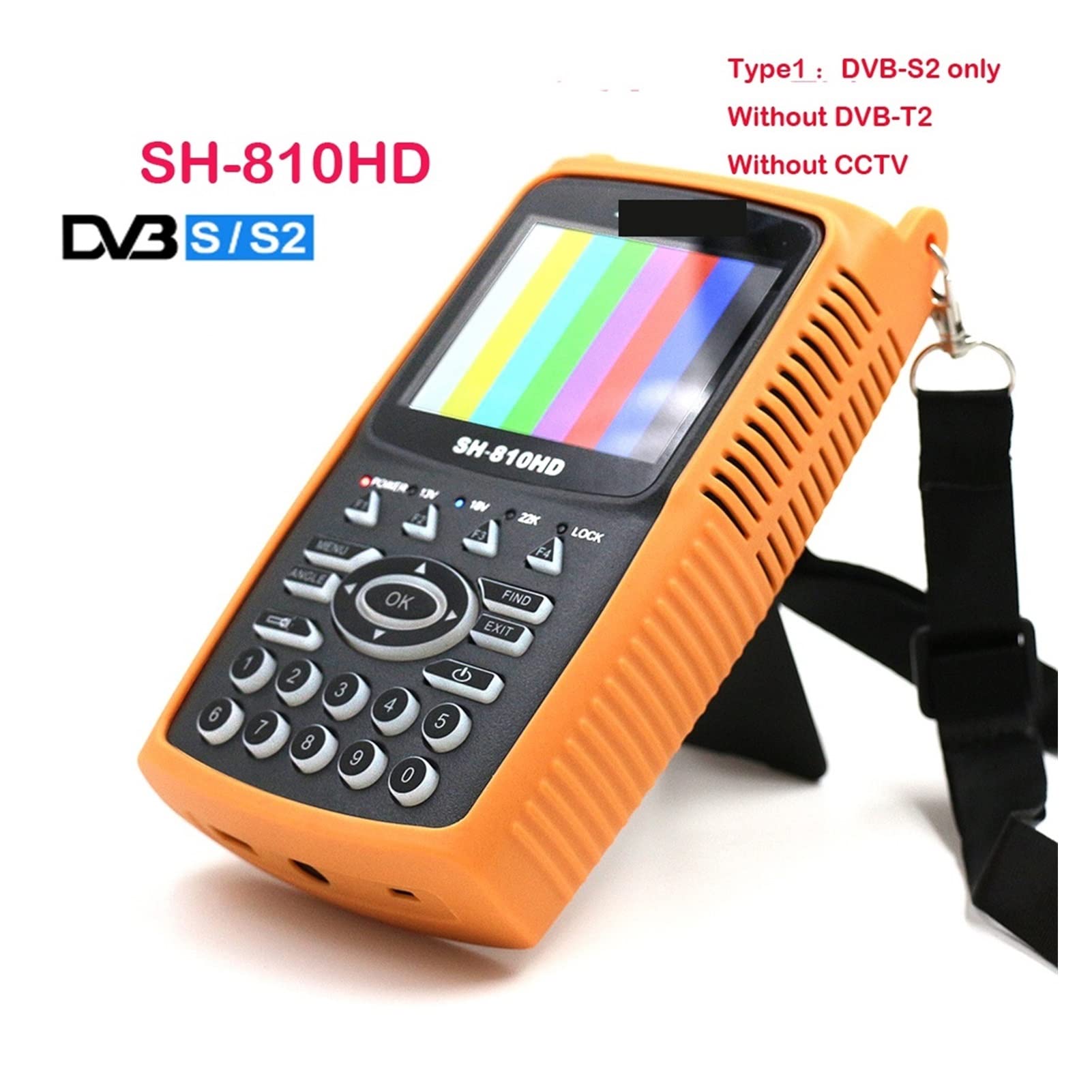 Recherche de signaux Satellites, Satellite Finder, SH-810HD DVB-S2 Et DVB-T2 CCTV Combo Support De Signal Numérique Filtre LCD TFT 3,5 Pouces 8psk 16apsk Mètre 810H pour Une Utilisation Flexible