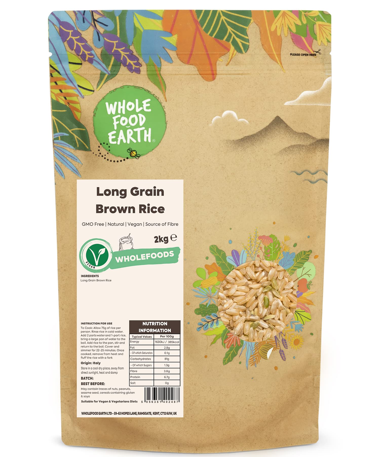 Long Grain Brown Rice 2kg