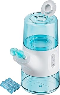MAOEVER Nasal Irrigation System – Sinus Rinse Machine with Dual Water Tank, Automatic Waste Collection & Adjustable Water Flow, Congestion & Sinus Care, Positive Pressure(301ml)