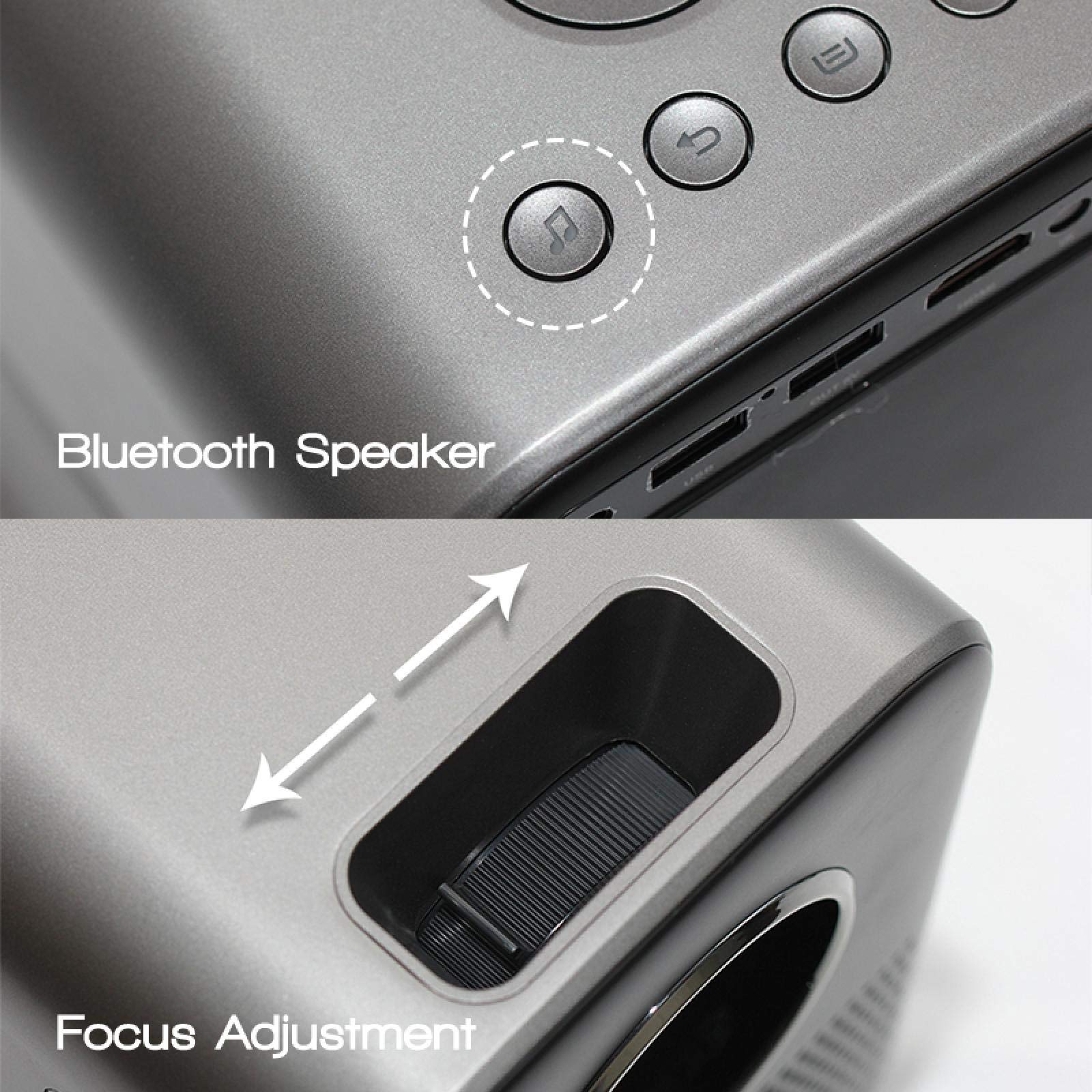 Full HD LED Proiettore 4000 Lumen Bluetooth 1080p Portatile Cinema Proiettore