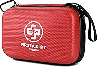 VRIEXSD 320 Piece Premium Waterproof EVA First Aid Kit - Hard Shell Organized Case for Home, Camping, Car, Hiking, Travel & Emergencies (Red)