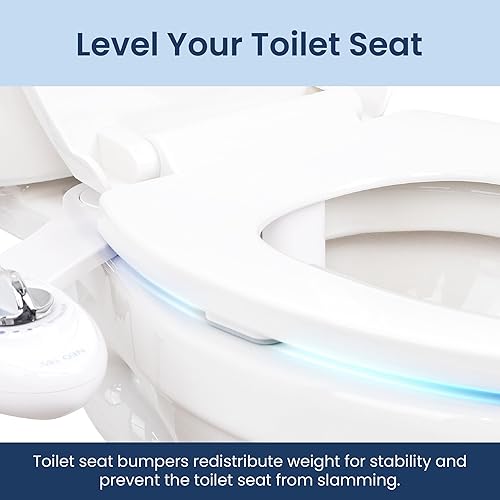 Miniatura 2 de LUXE Bidet Kit de parachoques universal para asiento de inodoro de 4 piezas, viene con adhesivo fuerte