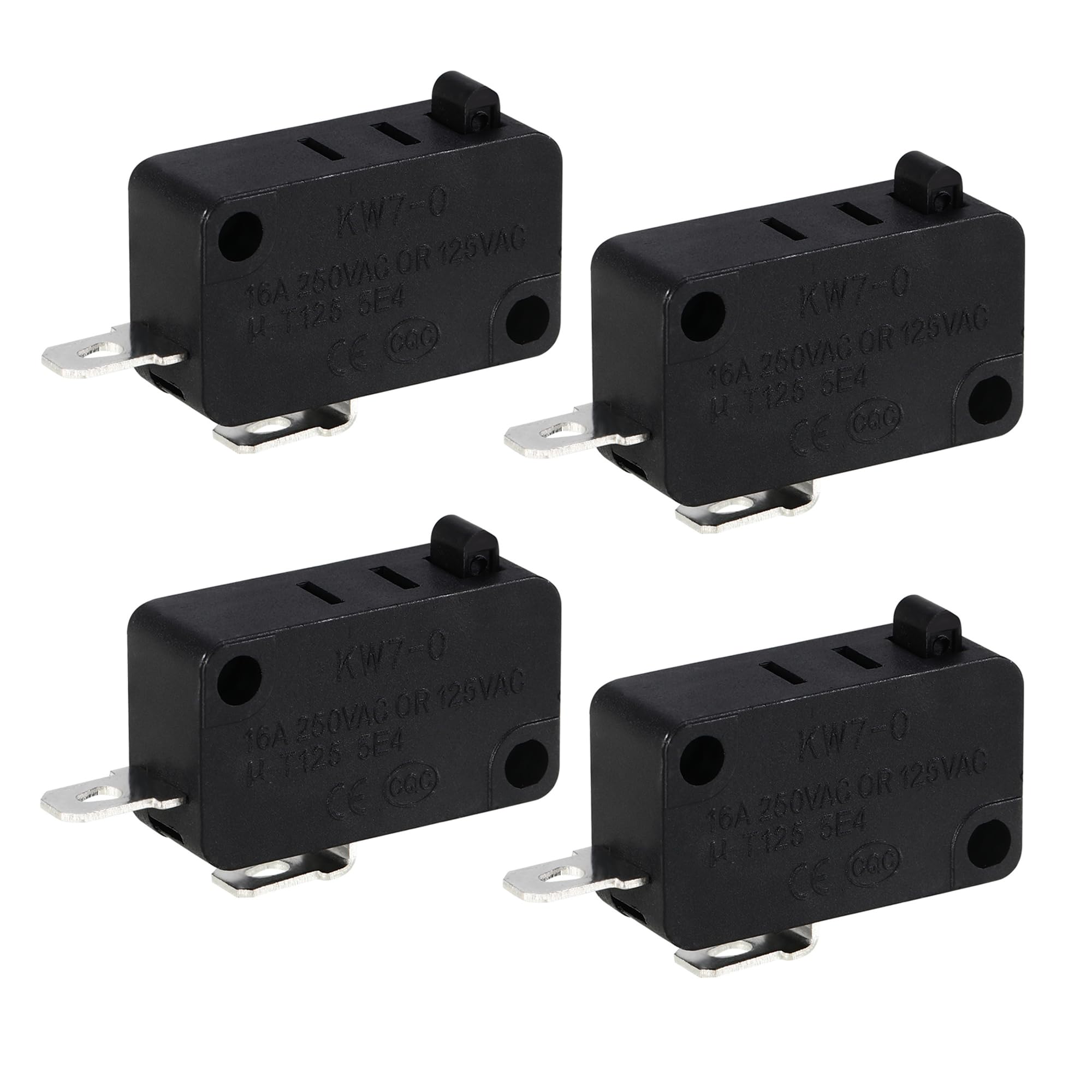 4 Packs Micro Switch KW7-0, Fit for Air Fryer XL Power XL Vortex Air Fryer, Normally Open 3 Pins 1NO 1NC Microswitches for Microwave Oven Welding Gun