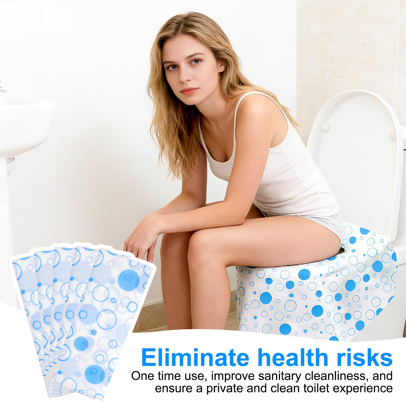 Copriwater Universali 620x640 mm WC Usa e Getta Monouso da Viaggio Pubblici Ospedali Uffici