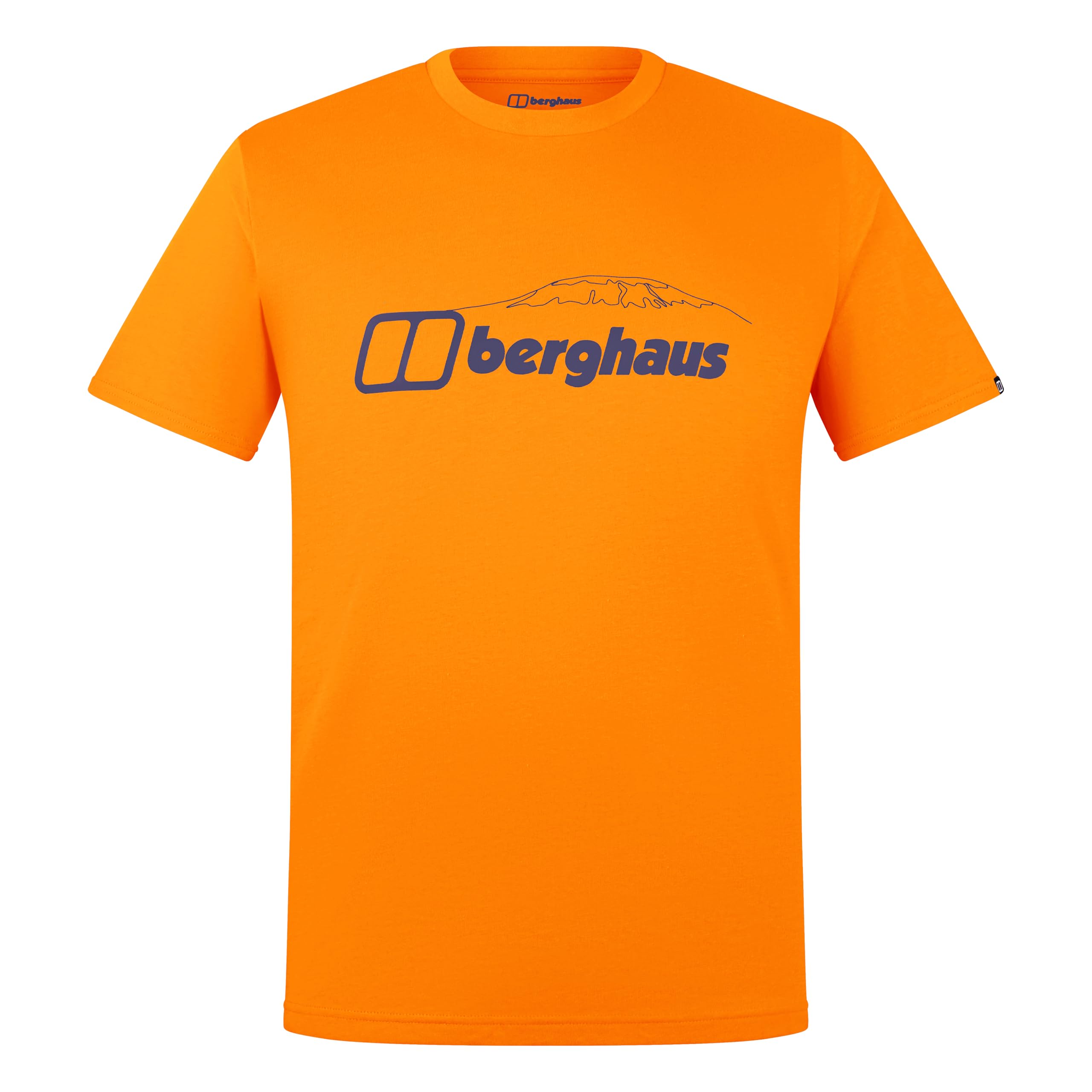 Berghaus Men's Mountain Checklist T-Shirt | 100% Cotton Non-Technical T-Shirt, Ember, S