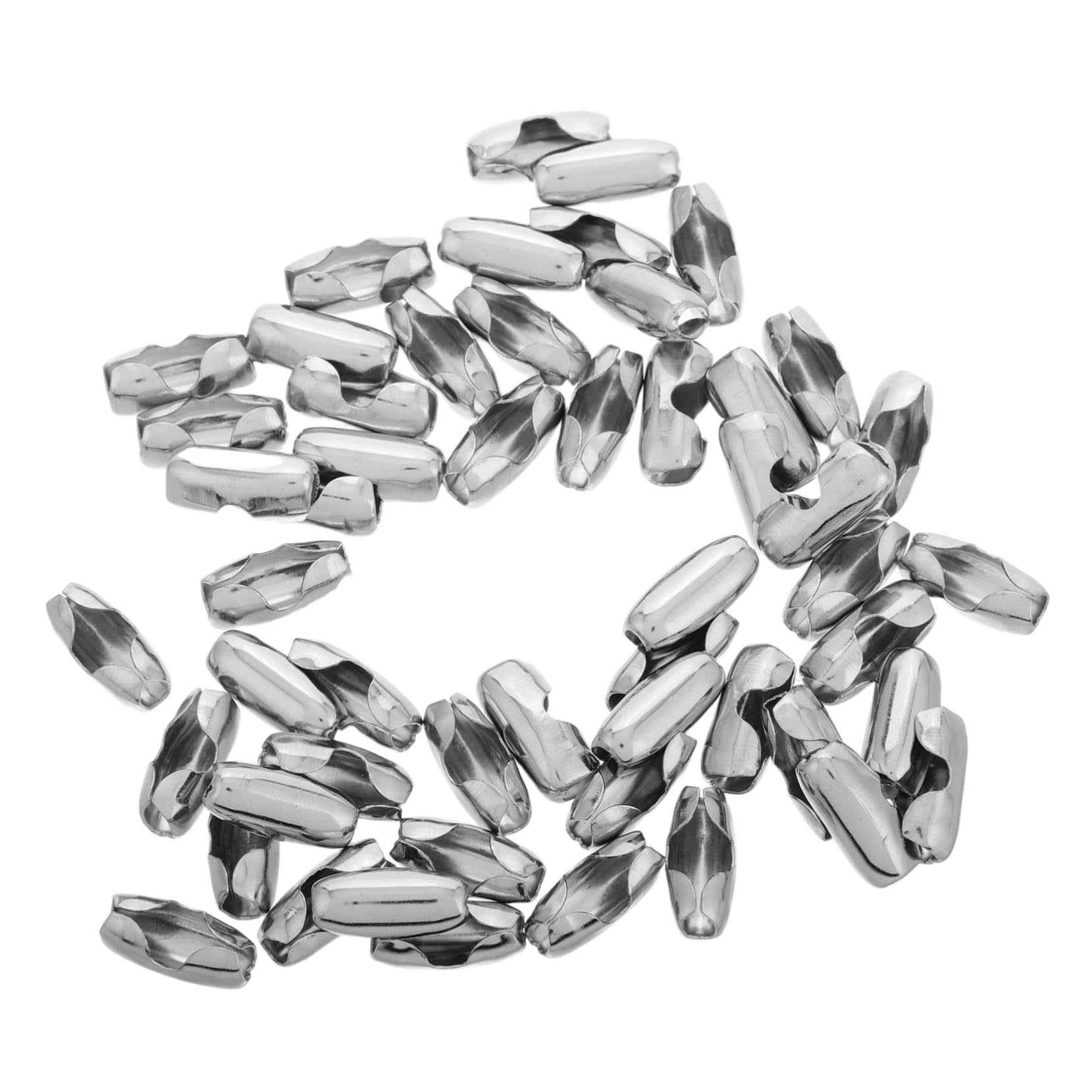 Housoutil Stainless Steel Jewelry Connectors 50pcs Ball Chain Clips for DIY Necklace Bracelet