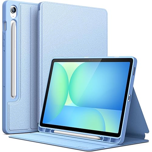 JETech Case for Samsung Galaxy Tab S10 Lite / S10 FE / S9 FE 10.9-Inch with S Pen Holder, Slim Folio Stand Protective Tablet Cover, Multi-Angle Viewing (Blue)