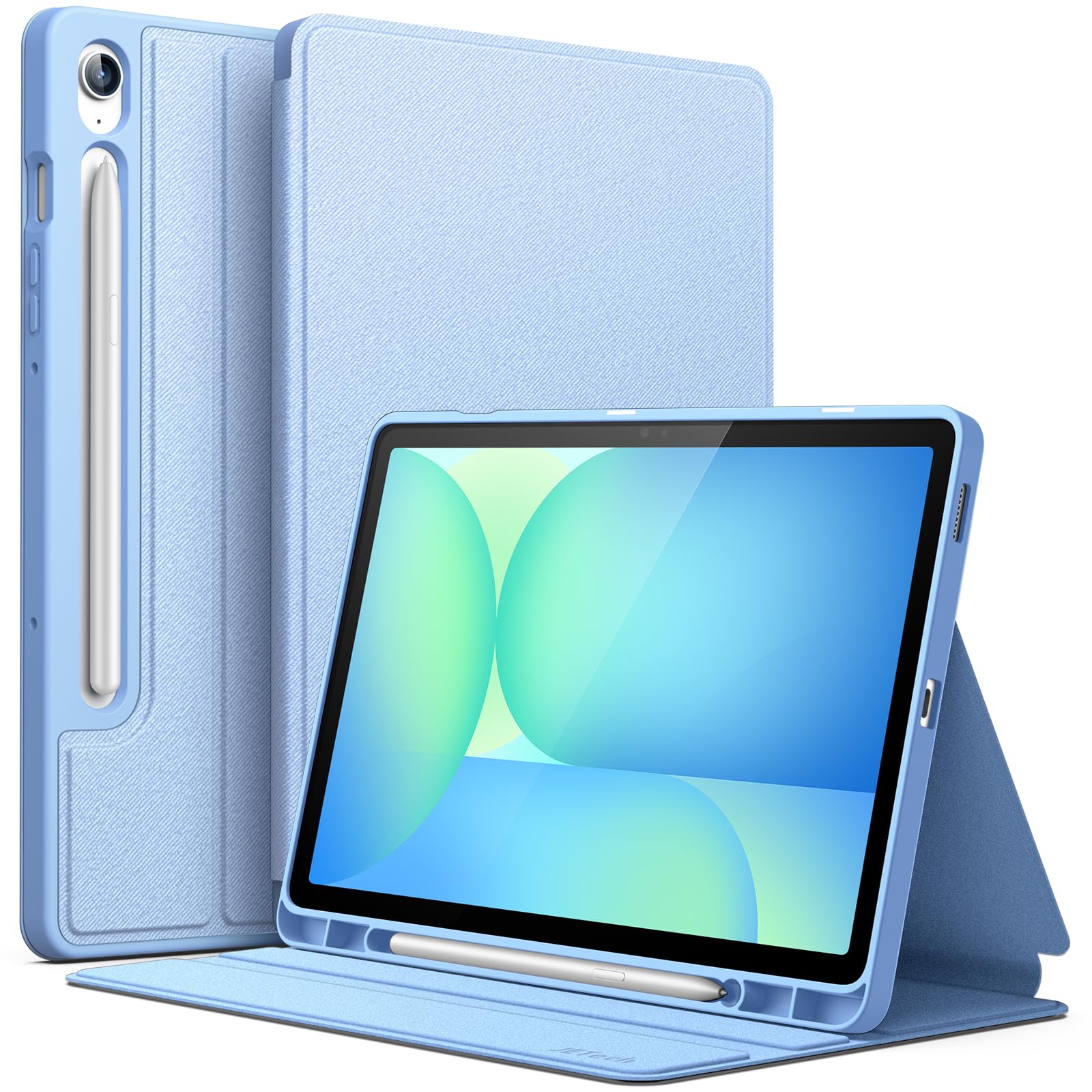 JETech Cover Case for Samsung Galaxy Tab S10 Lite / S10 FE / S9 FE 10.9-Inch with S Pen Holder, Slim Folio Stand Protective Tablet Cover, Multi-Angle Viewing (Blue)