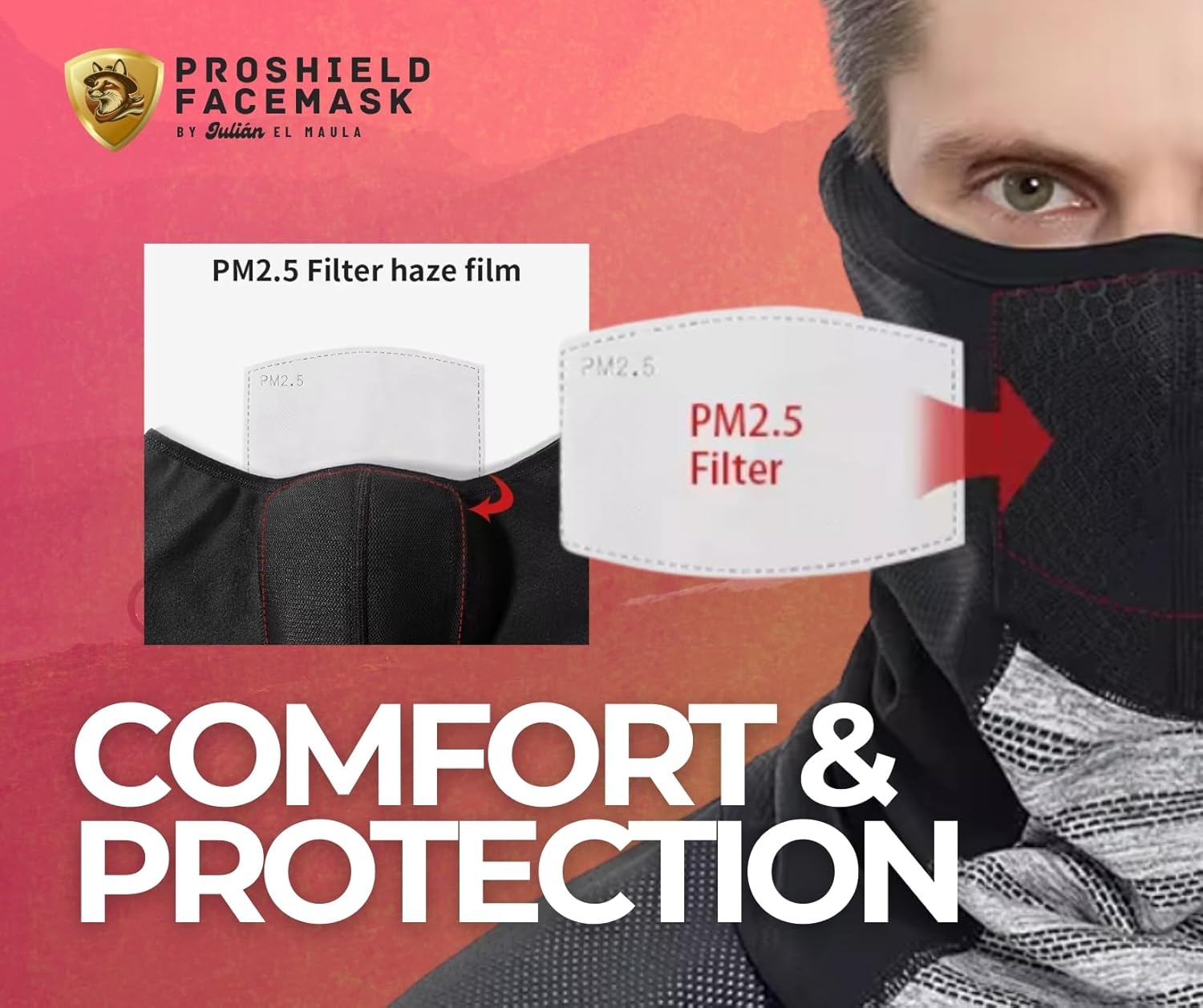 ProShield FaceMask for Men & Women, Ultimate Winter Neck Gaiter, Half Ski Mask & Balaclava for Cold Weather, Wind, Breathable & Adjustable Fit, Ideal for Skiing, Motorcycling, Snowboarding, and More - Image 5