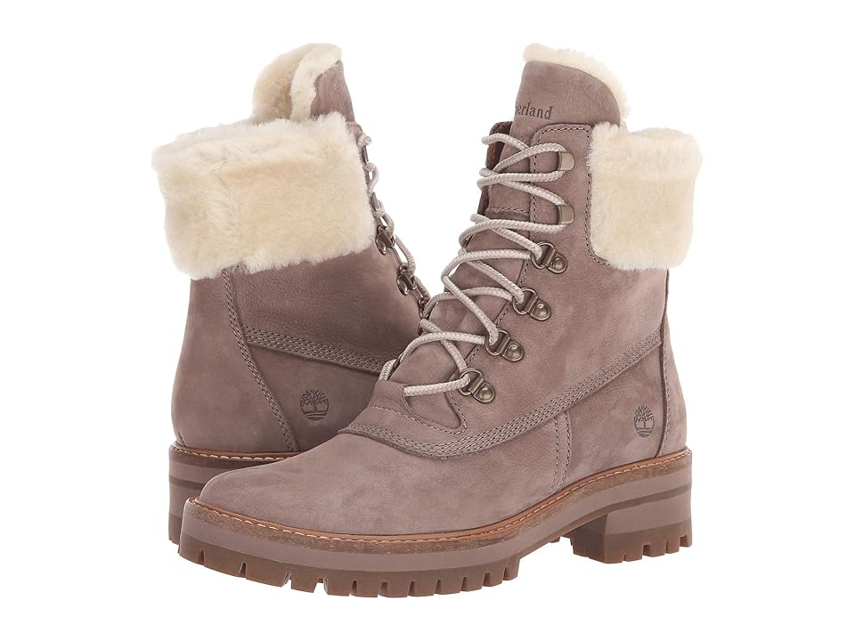 

Timberland Courmayeur Valley 6 Boot with Authentic Shearling Lining (Medium Grey Nubuck) Women's Lace-up Boots