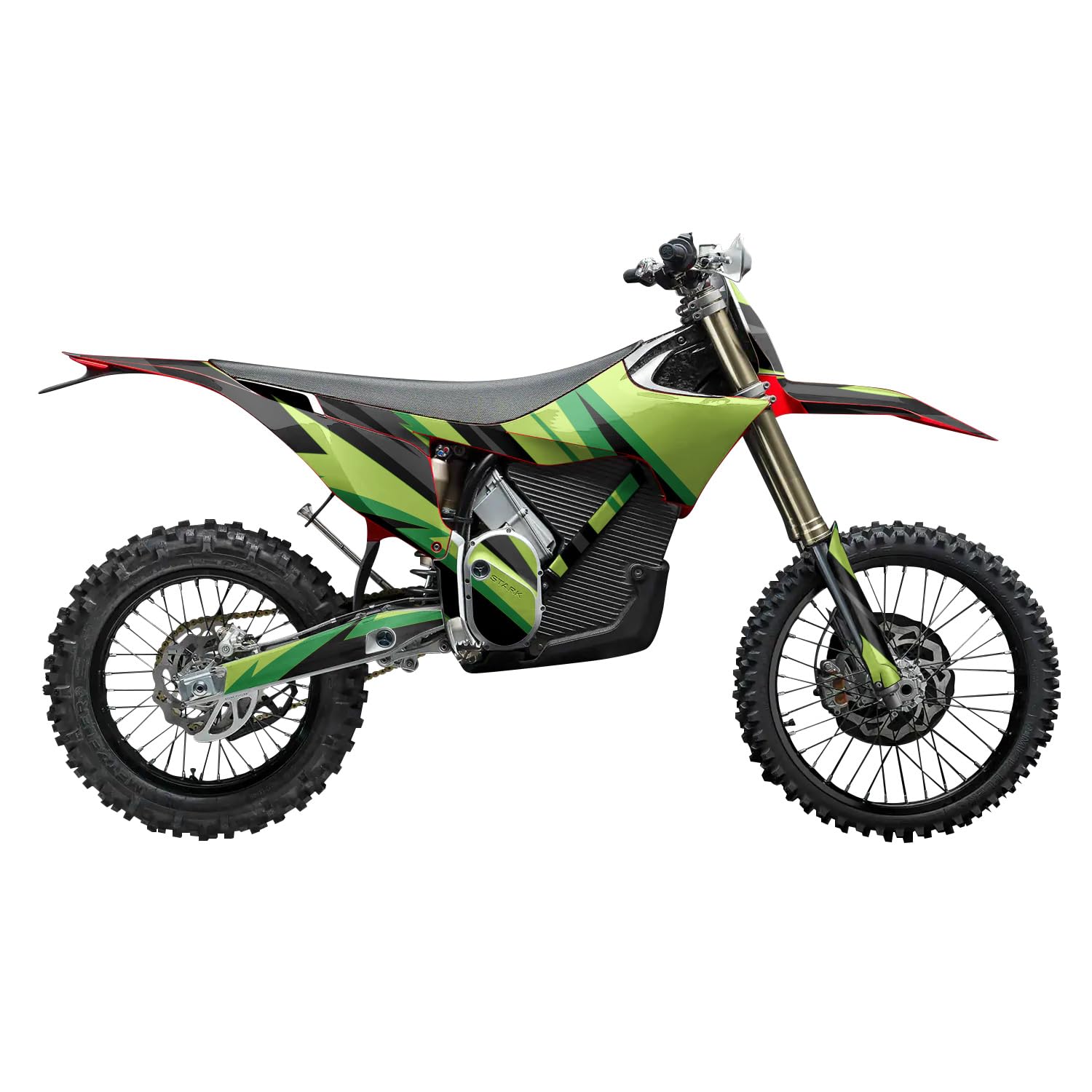 Stark Varg MX 2023-2025 Graphics Kit Wrap - Tribe Arc Green - Varg MX Skin - Premium 3M Vinyl Protective Wrap Decal Cover - Easy to Apply | Crafted in The USA by MightySkins