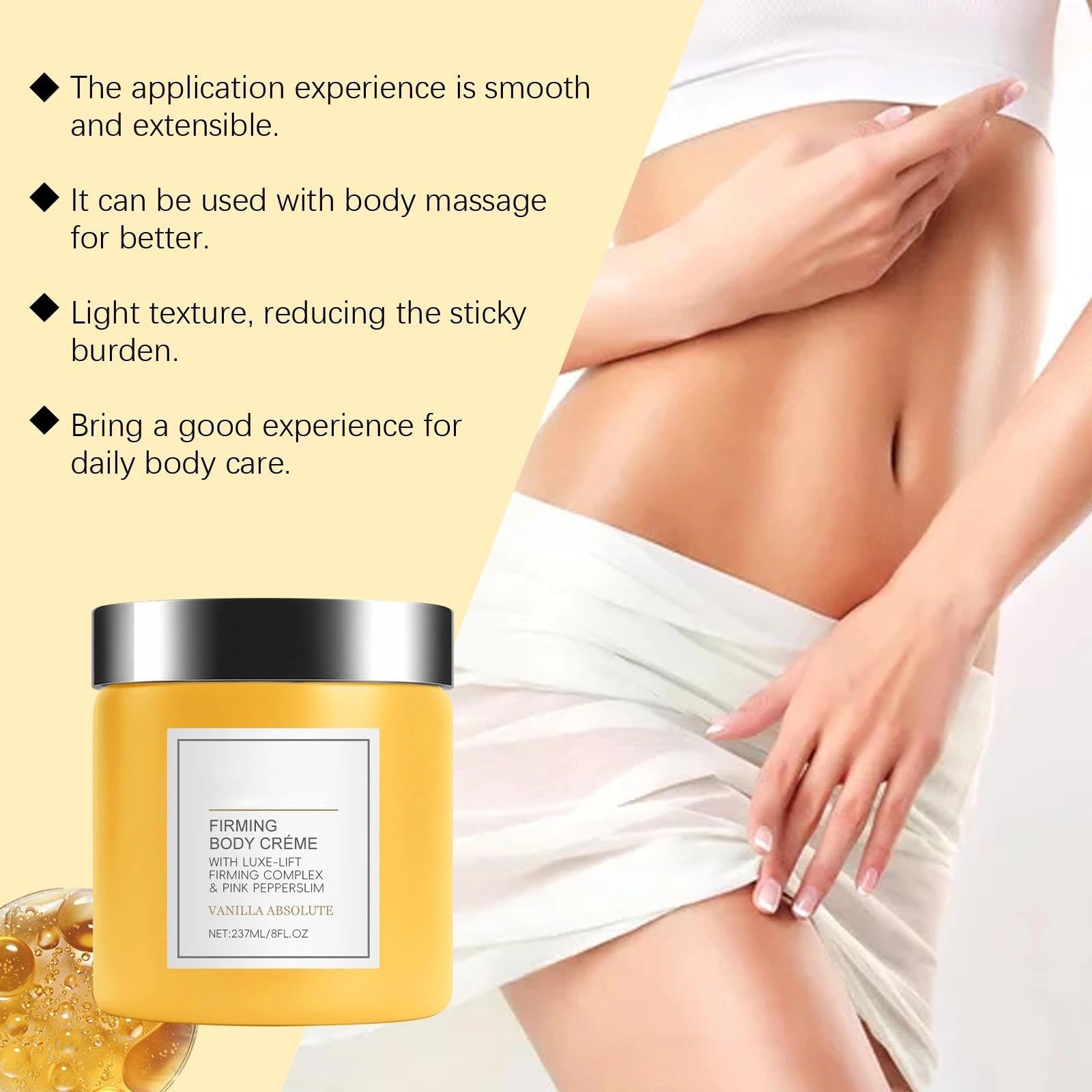 Vanilla Body Firming Cream for Loose Skin Firming Body Cream, Moisturizing and Hydrating Skin Tightening-Cream, 237ml - Image 3