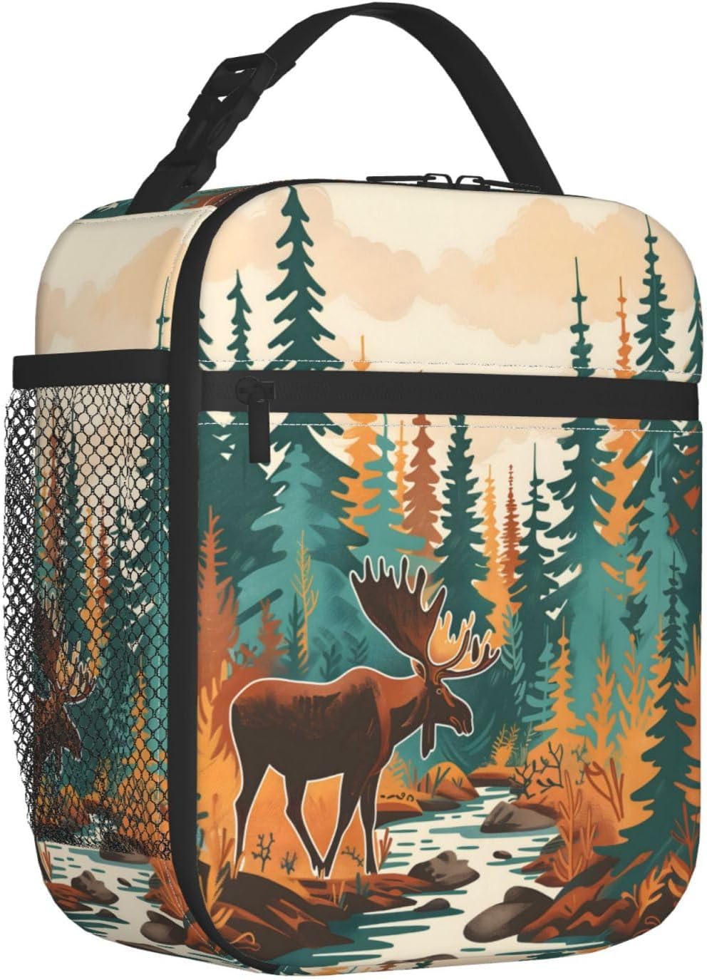 Moose Lunch Box for Women Men, Insulated Lunch Box, Reusable Lunch Bag for Office, Work, Picnic, Travel - Image 2
