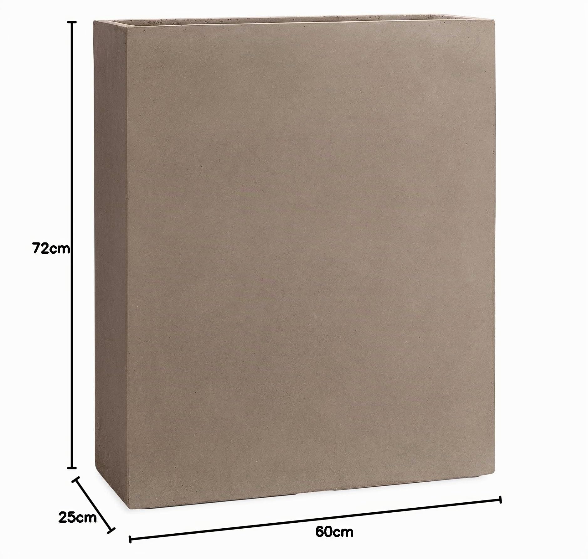 Pflanzwerk® Fioriera Vaso per Fiori Portavaso Chocolate 72x60x25cm *Resistente al Gelo* *Protezione UV* *Europea di qualità*