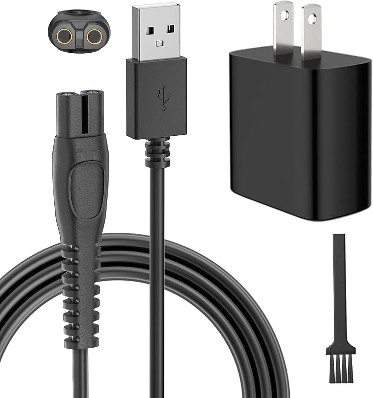 Carregador USB Jewaytec 5V 1A para barbeadores Philips Norelco One Blade 360, cabo de 1,52 m